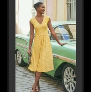 Boden Odille Dress in Tuscan Sun Deco Palm